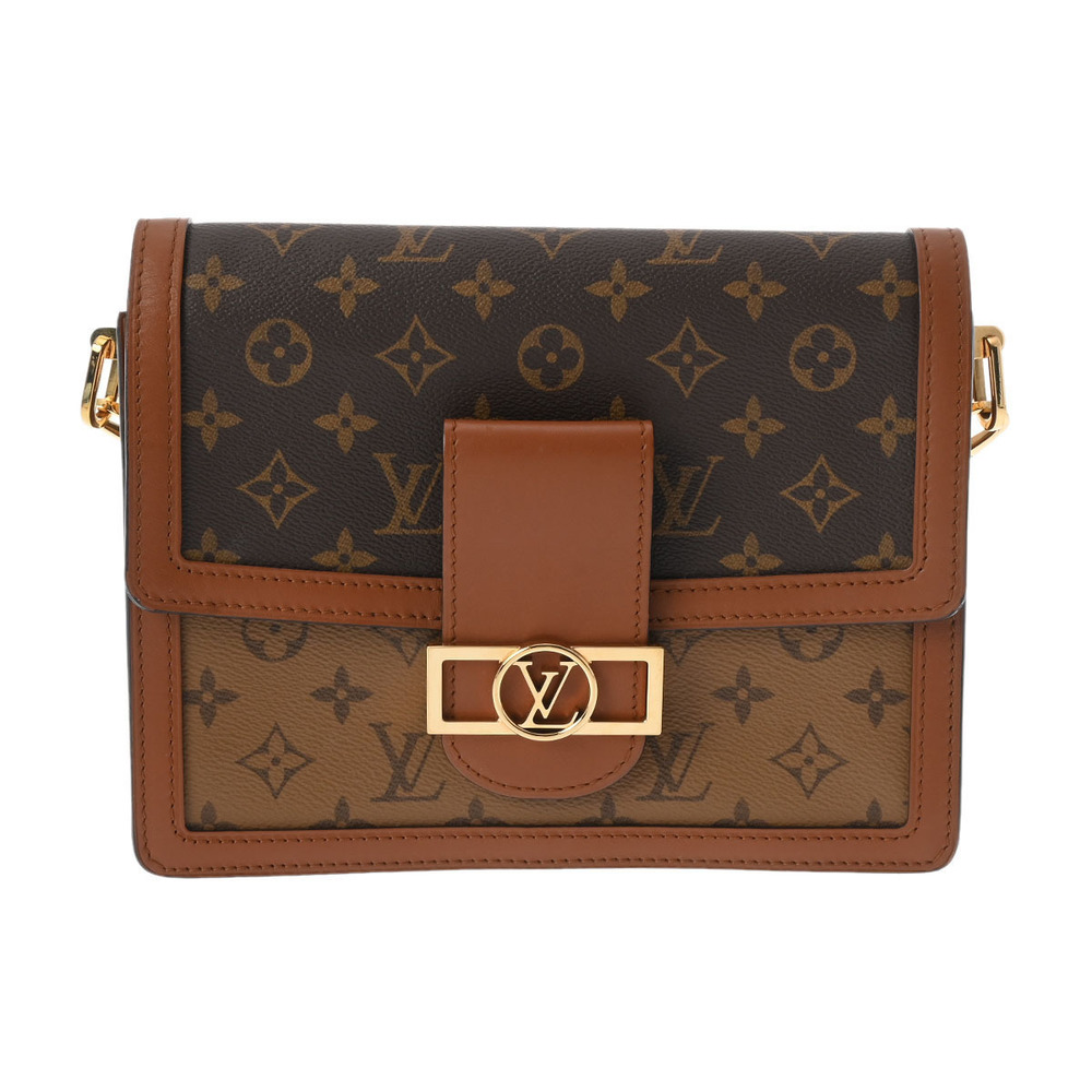 Louis Vuitton Monogram Reverse Dauphine Camel Brown Shoulder Bag